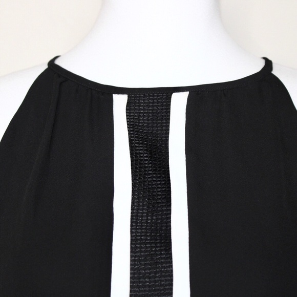 Parker Black High-Low Blouson Halter Dress Small - Picture 7 of 14